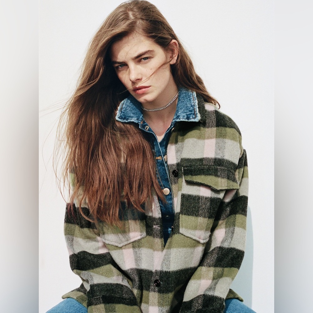 Zara PLAID OVERSHIRT